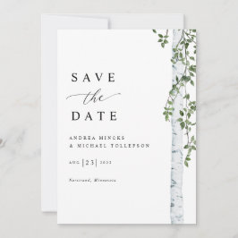 Reserve A Data Casamento Simples de Árvore de Bétula