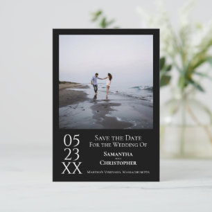 Reserve A Data Casamento Simples de Fotos Moderno e Minimalista P