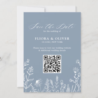 Reserve A Data Casamento Simples e Minimalista de Flor Selvagem A