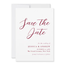 Casamento Simples e Vermelho Brilhante Minimalista