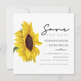 Reserve A Data Casamento Simples Elegante De Girassol