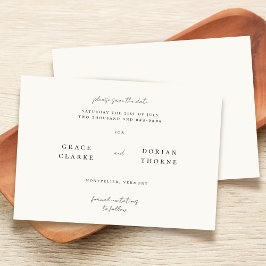 Reserve A Data Casamento Simples Elegante De Toneladas Neutrais D