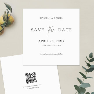 Reserve A Data Casamento Simples Elegante Minimalista