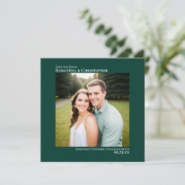 Reserve A Data Casamento Simples Minimalista Artístico com Foto e