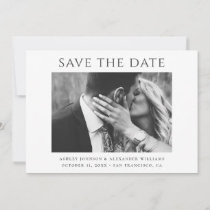 Reserve A Data Casamento simples, minimalista, preto e branco