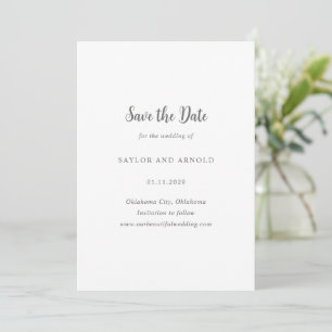 Reserve A Data Casamento Simples Moderno