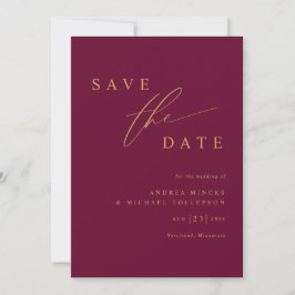 Reserve A Data Casamento Simples Moderno Amora e Ouro