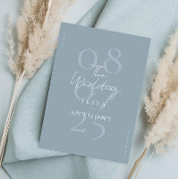 Casamento Simples Moderno Minimalista Azul Empoeir