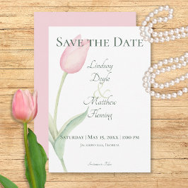 Reserve A Data Casamento Solo Tulip Rosa