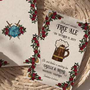 Reserve A Data Casamento Temático de RPG Ale Vermelho Grátis