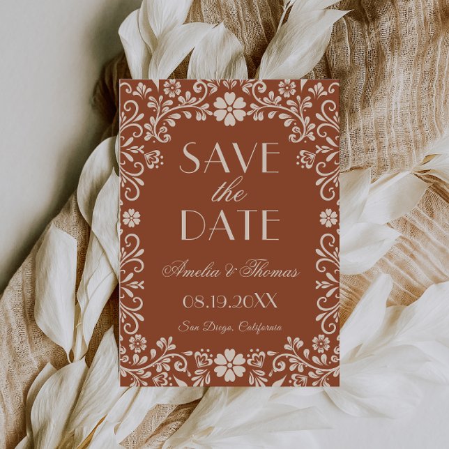 Reserve A Data Casamento Terracota Mexicano (Criador carregado)