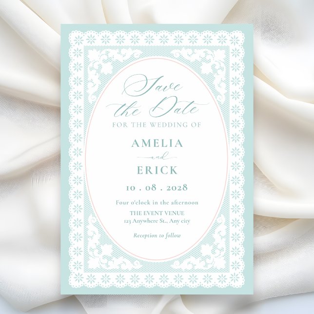 Reserve A Data Casamento Toile Vintage (Criador carregado)