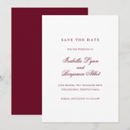 Reserve A Data Casamento Tradicional Burgundy Formal Elegante