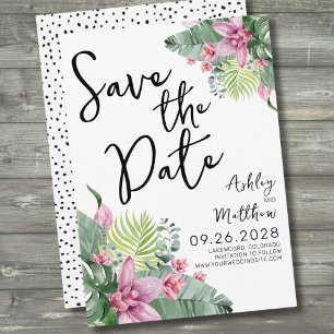 Reserve A Data Casamento Tropical