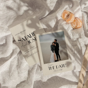 Reserve A Data Casamento Único De Foto Retro Imporal Francês Mode