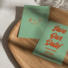 Reserve A Data Casamento Único Moderno Funky Bold Bright
