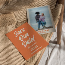 Casamento Único Moderno Funky Bold Bright
