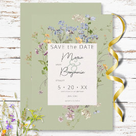 Reserve A Data Casamento Verde de Delicate Boho Wildflower