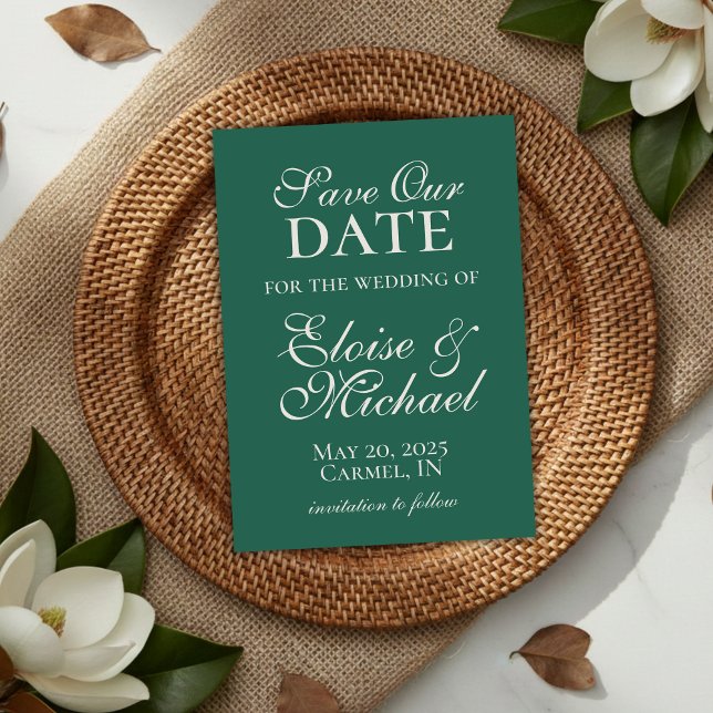 Reserve A Data Casamento Verde do Elegante Moderno Salva a Data (Elegant Modern Sage Green Wedding Save the Date
)