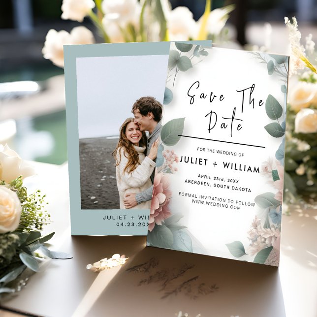 Reserve A Data Casamento Verde do Pastel Peach Mint Moss Sage (Criador carregado)