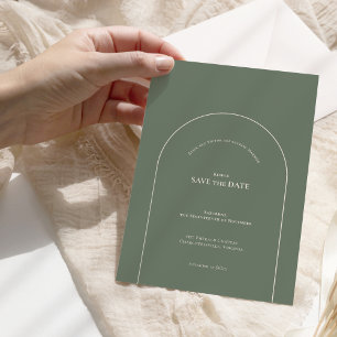 Reserve A Data Casamento Verde do Simple Arch Sage
