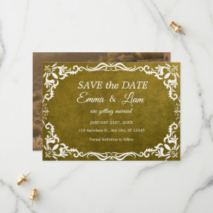 Reserve A Data Casamento Verde Rústico Mexicano – Salve a Data