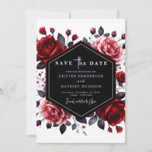 Reserve A Data Casamento Vermelho de Crimson, Flores de Água