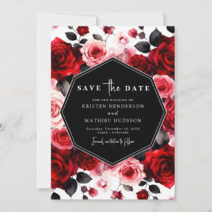 Reserve A Data Casamento Vermelho Mínimo de Crimson