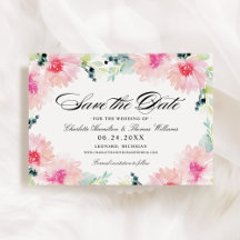 Casamento Vintage Blush Primavera Floral Watercolo