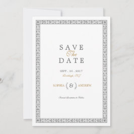 Reserve A Data Casamento vintage clássico legante salvar a data