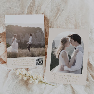 Reserve A Data CASAMENTO VINTAGE de Monograma de Creme Dourado SH