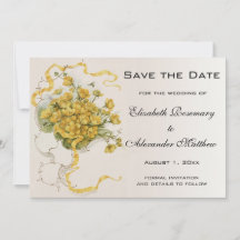 Casamento vintage, Flores Amarelas do Copo-Botão e