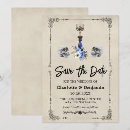 Reserve A Data Casamento Vintage Halloween Salve A Data