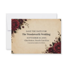 Casamento Vintage Preto Rosa Vermelho Borgonha