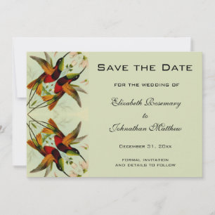 Reserve A Data Casamento vintage Salva a Data Aves de Cama Flores