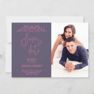 Reserve A Data Casamento vintage Salvar a data foto personalizada