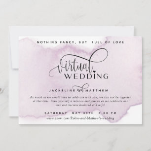 Reserve A Data Casamento Virtual Online, Molve Lavanda Watercolor