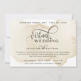 Reserve A Data Casamento Virtual Online, Sand Tan Watercolor