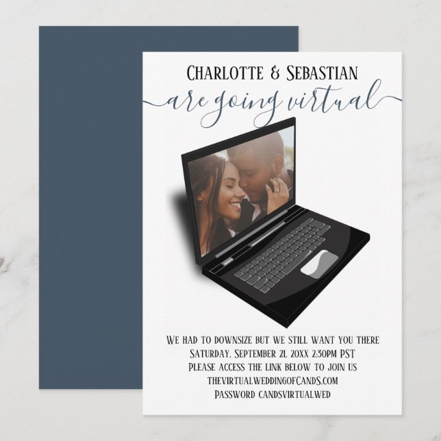 Reserve A Data Casamento Virtual Salvar A Foto Da Data (Frente/Verso)