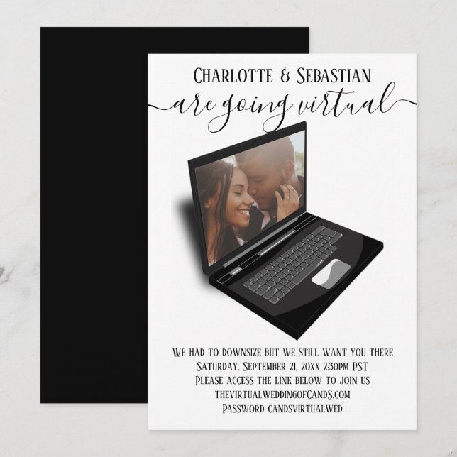 Reserve A Data Casamento Virtual Salvar A Foto Da Data (Frente/Verso)