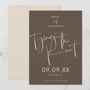 Reserve A Data Casando Escuro Elegante Cream Brown