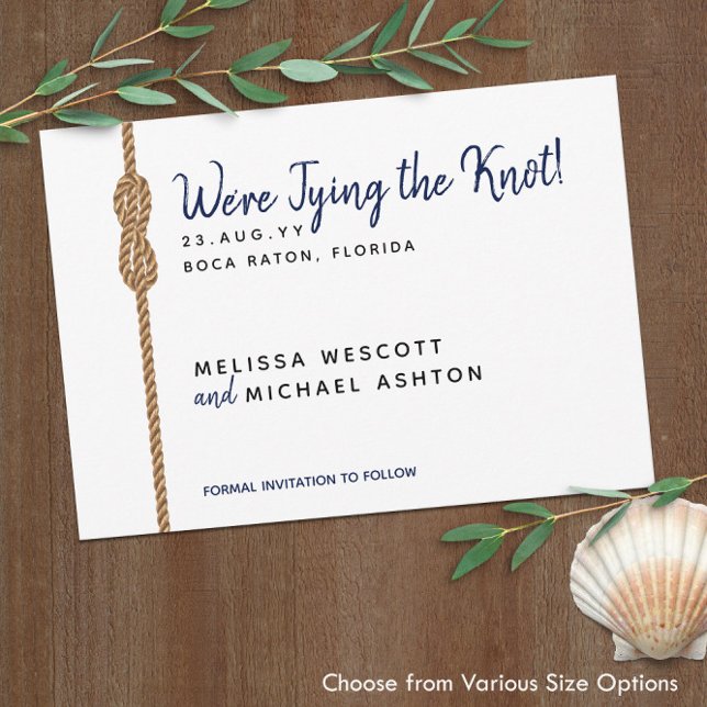 Reserve A Data casando Náutico Infinito 💌 Minimalista (💌Minimalist Nautical Infinity Tying the Knot Save The Date
)