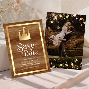 Reserve A Data Castelo de Conto de Fadas Dourado Príncipe Princes