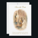 Reserve A Data Catholic Wedding Elegant Save the Date<br><div class="desc">Featuring a beautiful vintage traditional Catholic "Save the Date" Postcard with a beautiful image of the betrothal of Mary and Joseph. A scripture quote is included on the front.  Text and design can be modified. We offer coordinating wedding invitations,  rsvp,  favors,  etc.,   also.</div>