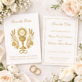 Reserve A Data Catholic Wedding Elegant Save the Date