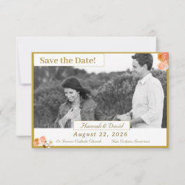 Reserve A Data Católica Terracotta Rosa Flat Save The Date Card
