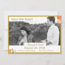 Reserve A Data Católica Terracotta Rosa Flat Save The Date Card