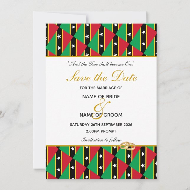 Reserve A Data Celebração de Casamento de Evento Especial de ST K (Frente)