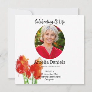 Reserve A Data Celebração de tulipas vermelhas da placa de vida