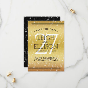 Reserve A Data Celebração do 27º aniversário do Casamento Musical